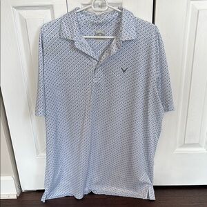 Callaway Men's Blue Patterned Polo Shirt